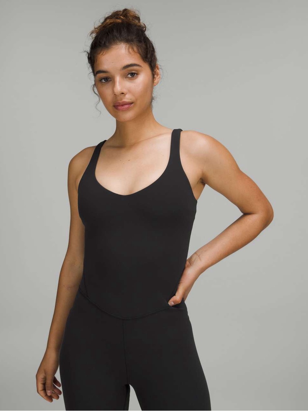 69. Lululemon black size 6 align body suit 25” - Picture 3 of 10